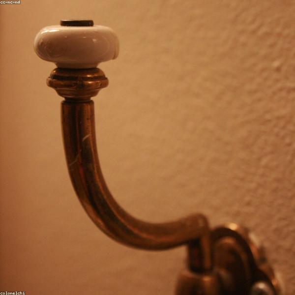Brass wall sconce